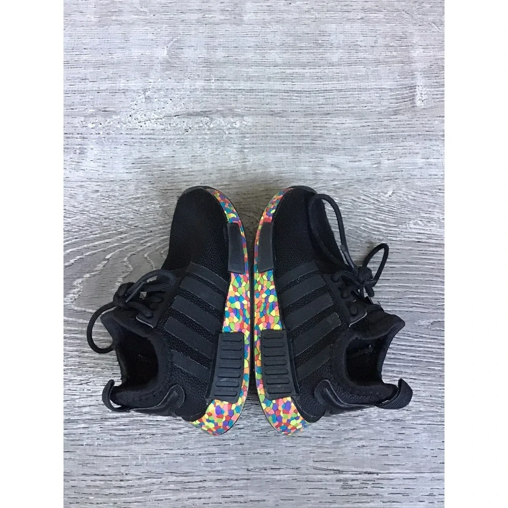 Adidas Baby NMD_R1 EL I Girls Size 7K Mosaic Black Shoes Fruity Pebbles GX2119